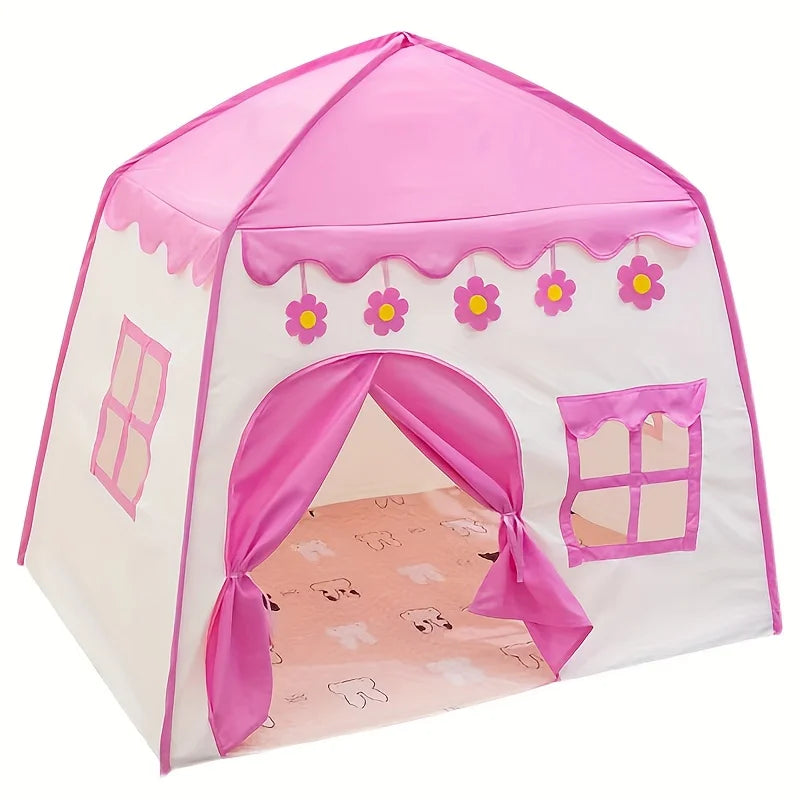 Large Pink Flower Princess Play Tent for Kids Perfect for Role-Playing and Dress-Up, Play Tent Playhouse Decor Durable Play Tent
