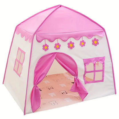 Large Pink Flower Princess Play Tent for Kids Perfect for Role-Playing and Dress-Up, Play Tent Playhouse Decor Durable Play Tent