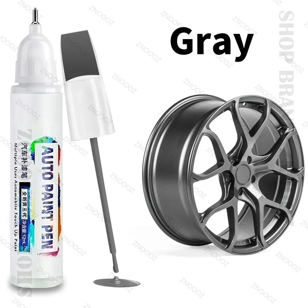 Automotive Wheel Touch-Up Pen Paint Repair Pen Gloss Black Matte Black Silver Grey Automotive Paint Care Accessories