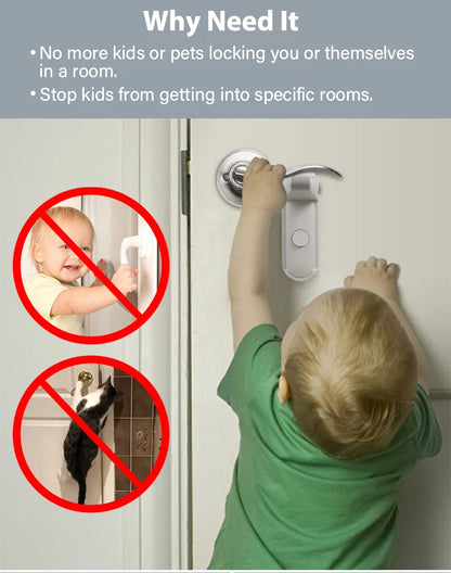Dropshipping 1PC Door Lever Lock, Baby Proofing Door Handle Lock,Childproofing Door Knob Lock Easy to Install and Use
