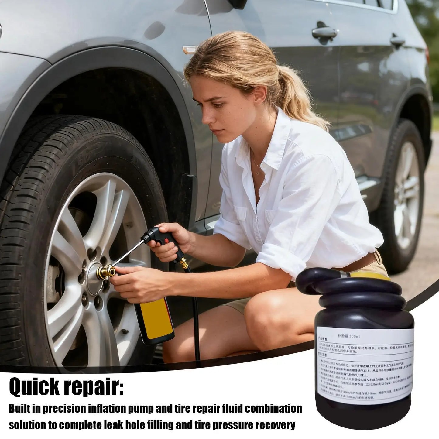 Tire Repair Sealant Air Filler Sealant Efficient Tire Inflator Quick Repair Tire Repair Sealant For All Vehicles