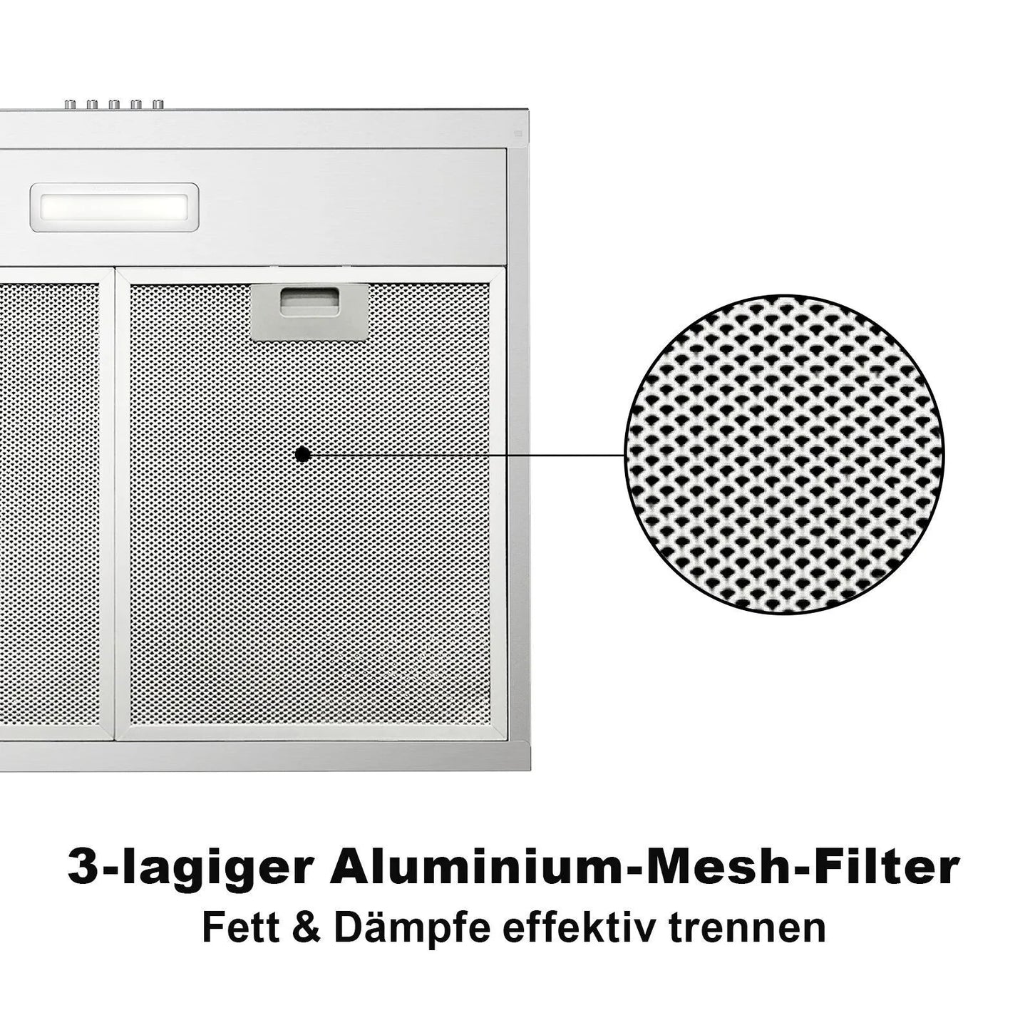 TopStrong 60cm Under-Cabinet Exhaust Air Recirculating  LED Extractor Hood TF2360A3-AC-12