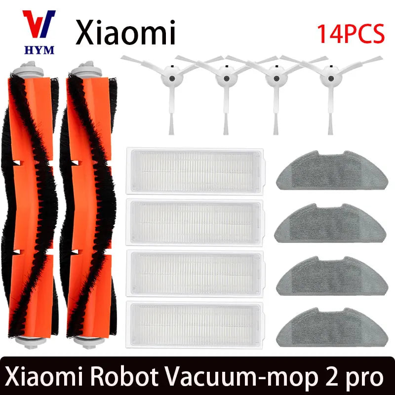 For Xiaomi Mi Robot Vacuum-Mop 2 Pro/Lite MJST1SHW MJSTL Hepa Filter Mop Cloth Main Side Brush Mijia Vacuum Cleaner Accessories