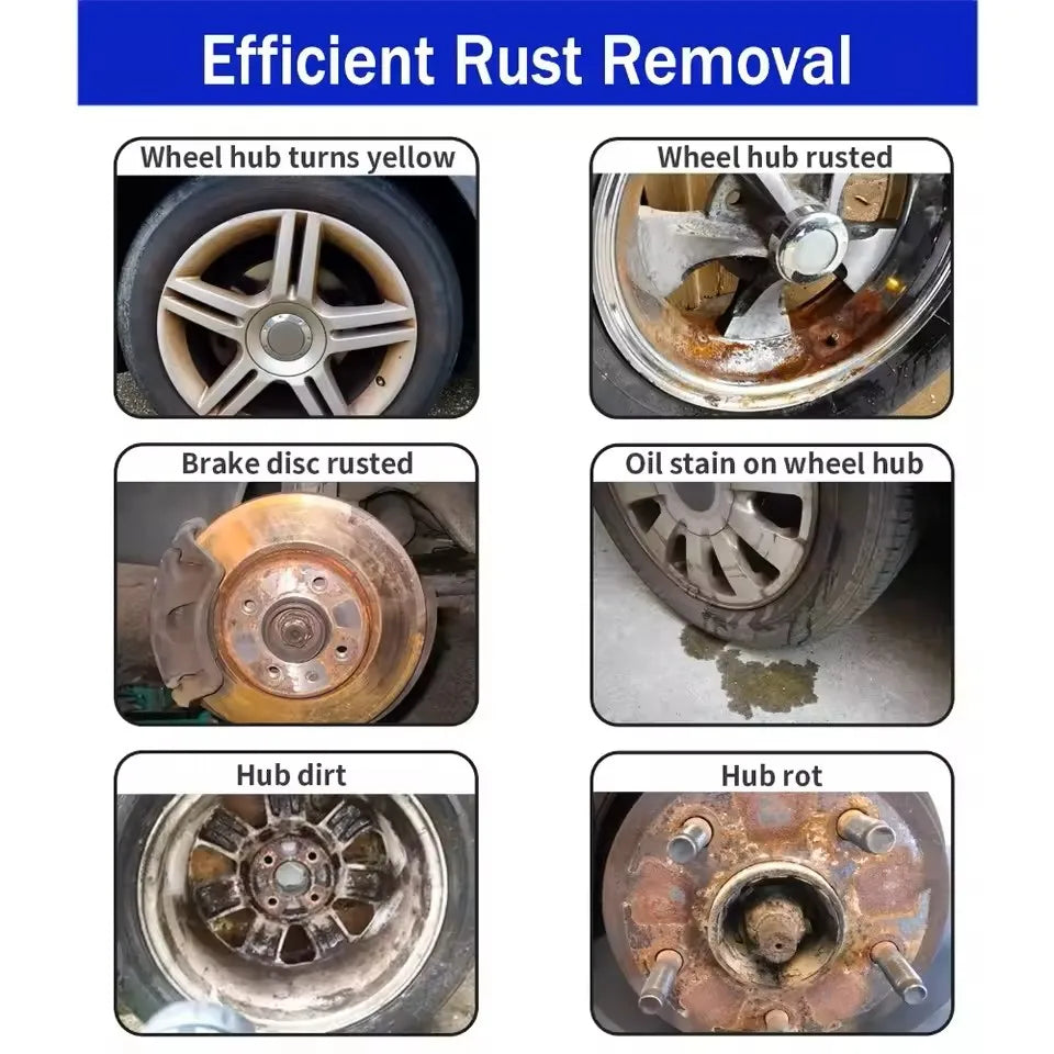 Multifunctional car rust remover used for removing rust providing surface protection on car brake pads iron metal surface 1/3PCS