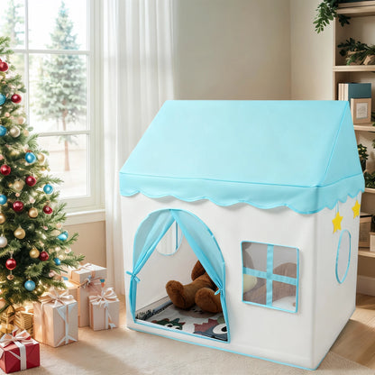 【Leisure and Entertainment】Large Children's Toy Castle, Pink Playhouse with Floral Design, Children's Pretend Play Tent, Kids' Secret Base and Sleeping Tent, Outdoor Beach Toy Playhouse, Holiday Gift for Boys and Girls, C