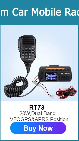 Retevis RT95 Mobile Ham Radio Two-way Car Radio VHF UHF Dual Band Mobile Radio Station Transceiver Base Station for Camping