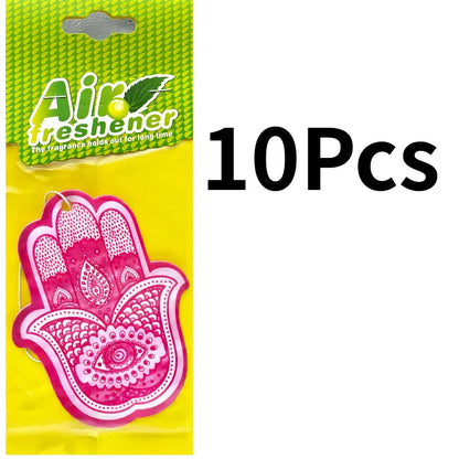Hamsa Hand Pattern Hanging Car Air Freshener Assorted Fragrance Paper Scent Cards 5‑40 Pcs
