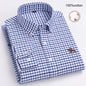 Large Size Full Men's Shirts 100% Pure Cotton Oxford Business Casual Shirt Soft Slim Fit Formal Plain Shirt Long Sleeve Clothes