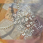 Shell Light Nail Stickers Small Fresh White Bow Ribbon Nail Charms Stickers Self Adhesive Nails 3D Decorations Parts DIY Decals