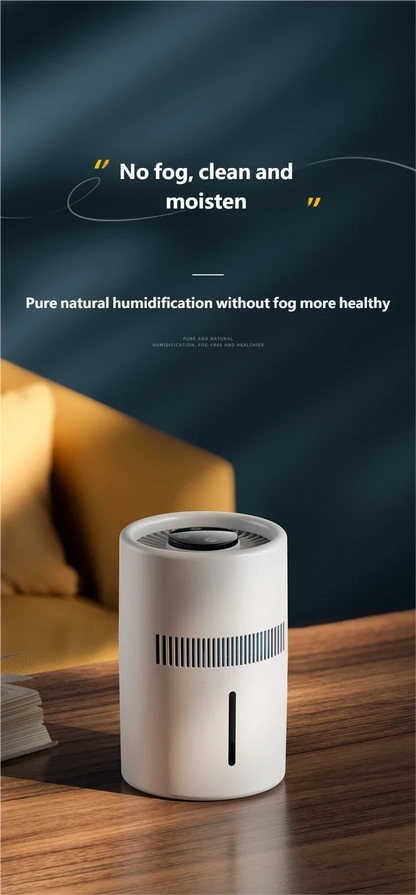 HOMEFISH Home Office Desktop Fog Free Humidifier Air Purifier for Bedroom Car - Safe for Pregnant Women Mothers Babies