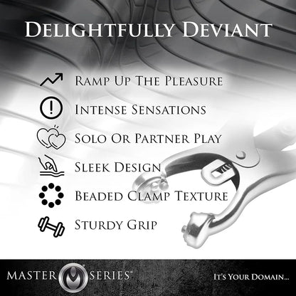 Nipple Clip Metal Chain Clip Clitoral Clip Adult Sex Toy Slave Bucket BDSM Small Water Bucket Silver Iron Chain Clip Suitable Fo