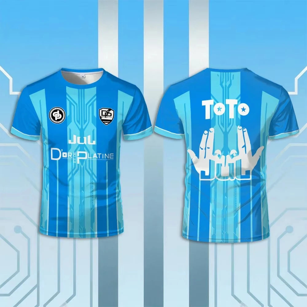 New Maillot JUL T-shirt Summer Youth Breathable And Quick-drying Training Football Shirts Parent-Child Sports Jerseys Men's Tops