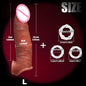 Realistic Super Huge Penis Sleeve Big Growth Penis Delayed Ejection Extend Penis Reusable Enlarger Silicone Condom Male Sex Toy