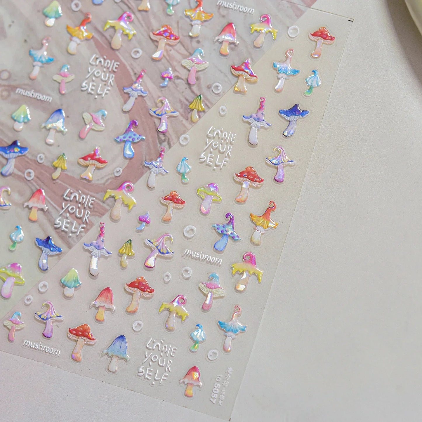 Colorful 5D Happy Birthday Nail Art Sticker Cake Candle Numbers Musical Note Cute Bear Stars Cherry Self Adhesive Manicure Decal