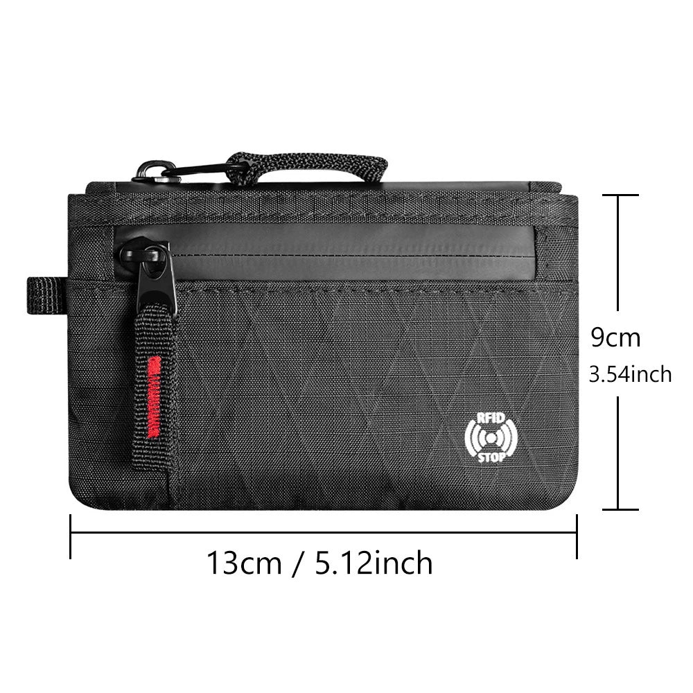 Edc Fashionable Rfid Anti-Theft Ultra-Thin Wallet |   Unisex Zipper Coin Purse |   Multi-Compartment Credit Card Holder, Portable and Lightweight Carry-On Accessory