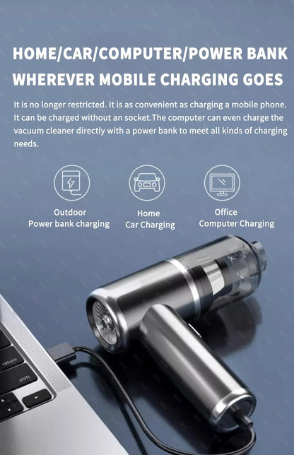 SZUK 148000PA Car Vacuum Cleaner Strong Suction Cordless Handheld Cleaning Machine Wireless Mini Portable Vacuum Cleaner for Car
