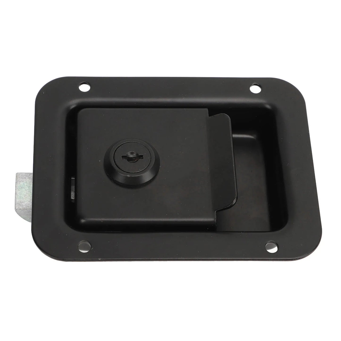 RV Toolbox Flush  Rugged Stylish  Reliable Trailer Paddle Door  Black  High Hardness for Campers