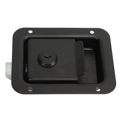 RV Toolbox Flush  Rugged Stylish  Reliable Trailer Paddle Door  Black  High Hardness for Campers