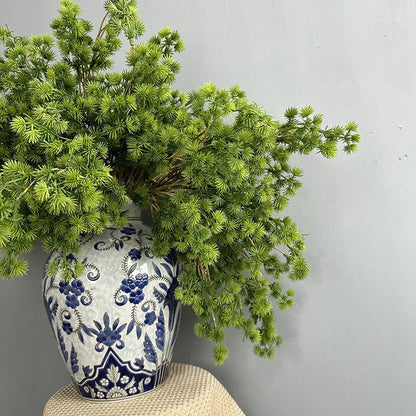 3/5Pcs Artificial Podocarpus Branches Greens for Decoration Christmas Foliage Home DIY Floral Arrangements Artificial Plants