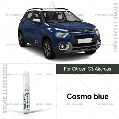 Touch Up Paint Pen Quick Repair Car Scratch Chip Paint Brush Cosmo blue black Montana green Ploar white For Citroen C3 Aircross