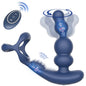 Anal Vibrator 360 Rotate Anal Beads Male Prostate Massager with Cock Ring Wireless Control Vibrating Butt Plug Sex Toys for Men