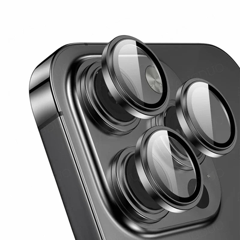 2-3Pcs Blue Colour Metal Lens Ring For IPhone 17 16 15 14 Pro Max Camera Protector Covers For IPhone 13 Pro Max Full Cover Glass