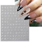 3D Glittery Gothic Letter Design Nail Art Stickers Uppercase Alphabet Letters Artistic Designs DIY Nail Art Decals Decoration #1