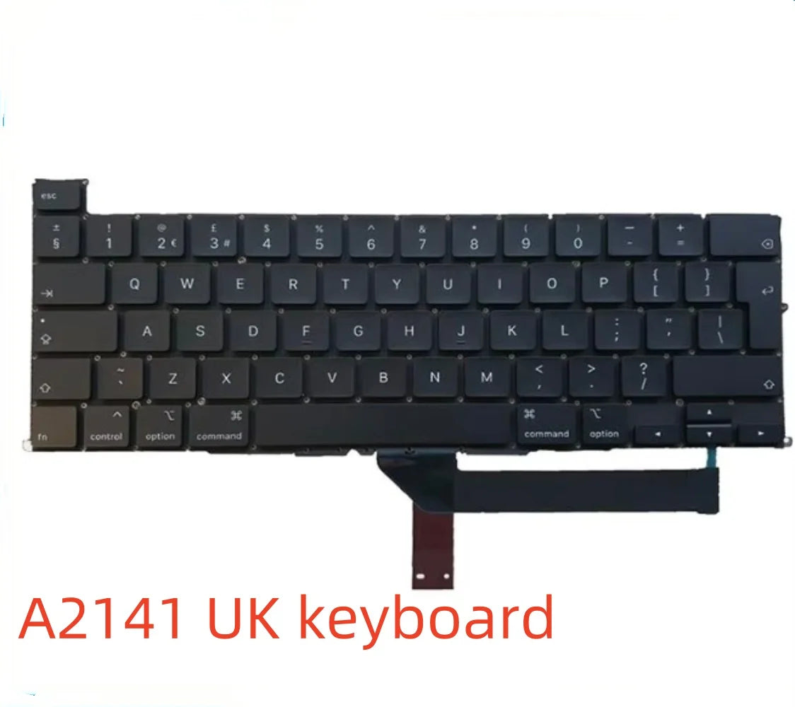New A2141 Keyboard US UK EU French Spain German Italy EU for MacBook Pro Retina 16" A2141 2019 Year