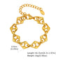 Chunky Bold Toggle Bracelets for Women, Stainless Steel OT Buckle Link Chain Bracelet Gold Plated Tarnish Free