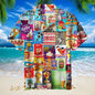 2024 Trendy Cool Fashion Ice Cream Shirts Beach Party 3d Print Hawaiian Shirt unisex Short Sleeve Oversized Blouse Lapel Shirts