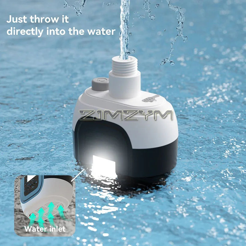 Electric Shower Pump Portable Rechargeable Waterproof Outdoor Camping Shower Kit With Light Booster Pump