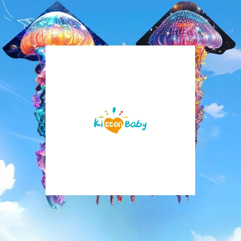 1 Set Colorful Kites Children's Toys Professional Flying Fluorescent Jellyfish Kites For Adults Outdoor Games