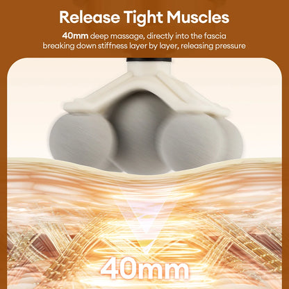 11-IN-1 Electric Massage Gun 99 Level Powerful Fascia Gun High-Frequency Vibration Body Massage Gun Arms Leg Muscle Masajeador