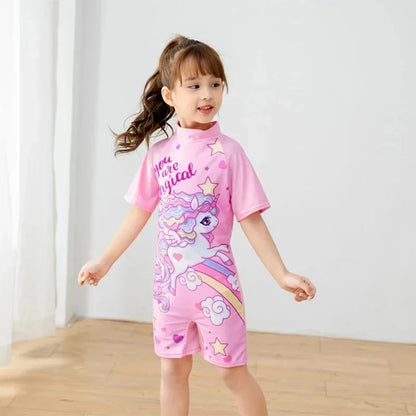 2-10T Summer Kids Boy Swimsuits Vacation Beach Pants Long sleeve Tops with Hat Toddler Sets Fashion Children Surfing Swim Suit