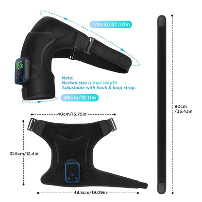 Electric Shoulder Heating Pad 3-Speed Vibration Muscle Relax Belt Thermal Massager Shoulder Neck Health Care Support Brace
