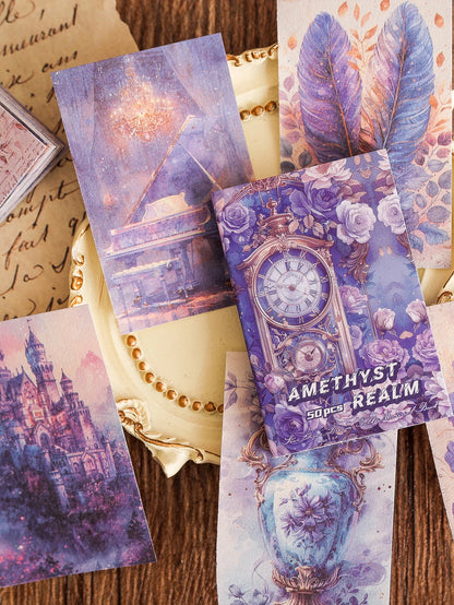 50 Sheets Per Book of Exquisite Illustration Materials Book, Various Themes Patterns, DIY Scrapbook Planner Decoration Supplies