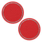 2Pcs Car Bling Rhinestone Cup Holder Drink Pad Interior Decoration Anti-slip Mat Round Durable Coaster Heat Resi Car Accessories