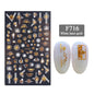 1PCS New Christmas Decorations 2023 New Year Nail Stickers Press on Nails Laser Snowflake Christmas Tree 3D Nail Decal