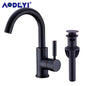 Brass Black Bathroom Basin Faucet Cold And Hot Water Mixer Sink Tap Nickel Brushed Gold Rose Bronze Taps with Pop Up Drain