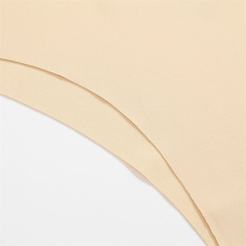 3Pcs Ultra-thin Seamless Silk Underwear Women's Panties Sexy Low-Waist Stretch Bikini Solid Color Briefs Lingerie XS-XXL Fashion