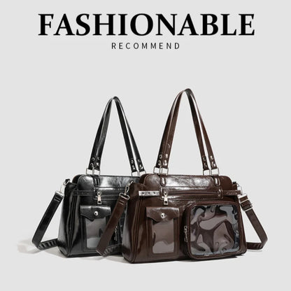 Japanese Itabag With Transparent Display Multi-pocket Shoulder Bag Fashion Tote Bag Jk Uniform Handbag Y2k Style Crossbody Bag