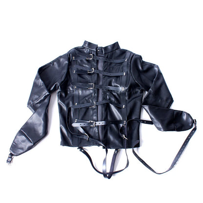 Super Tight PU Leather Mermaid Bondage Kit with Fetish Bodysuit Harness Leg Bag for Couple Cosplay Sex Binder BDSM Clothes
