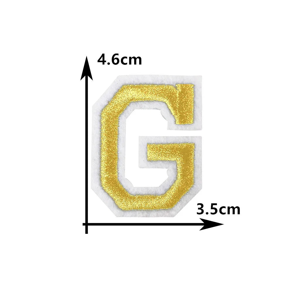 26 English gold letters Hot-melt adhesive ironing embroidery Patch DIY sewing decorative clothes patch