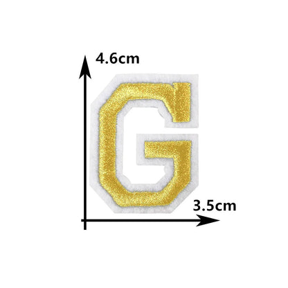 26 English gold letters Hot-melt adhesive ironing embroidery Patch DIY sewing decorative clothes patch