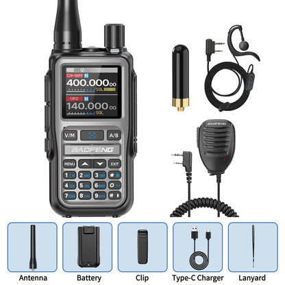 Baofeng UV-5R Mini Walkie Talkie Bluetooth Programming Wireless Copy Frequency Full Band 999CH AM FM Type-C Long Range Ham Radio