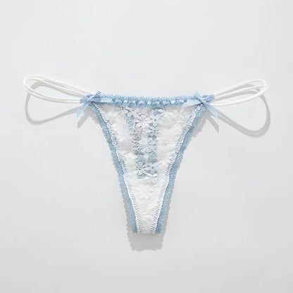 Lace Bow Panties sexy female lingerie Daily Wear Home Wear Solid underwear women Low Waist Panties Breathable трусы женские