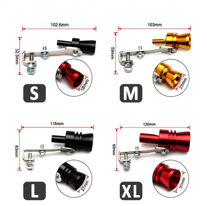Universal Car Exhaust Pipe Oversized Turbo Whistle Car Refitting Turbo Whistle Exhaust Pipe Sound Tail Muffler