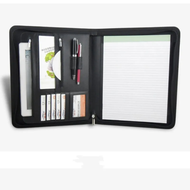 Multifunctional 433 A4 Conference Folder Business Stationery Folder Leather Contract File FoldersTravel Document Folder
