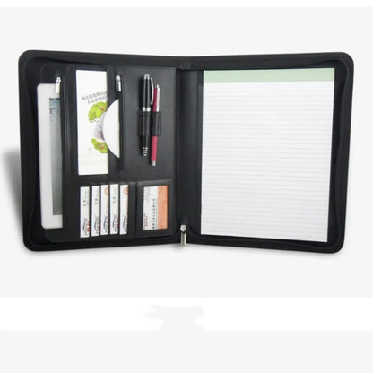Multifunctional 433 A4 Conference Folder Business Stationery Folder Leather Contract File FoldersTravel Document Folder