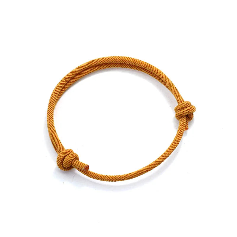 New Handmade Adjustable Rope Bracelet Men 4mm Thin String Relationship Braclet Gift For Him Lucky Thread Brazalete Pulseira